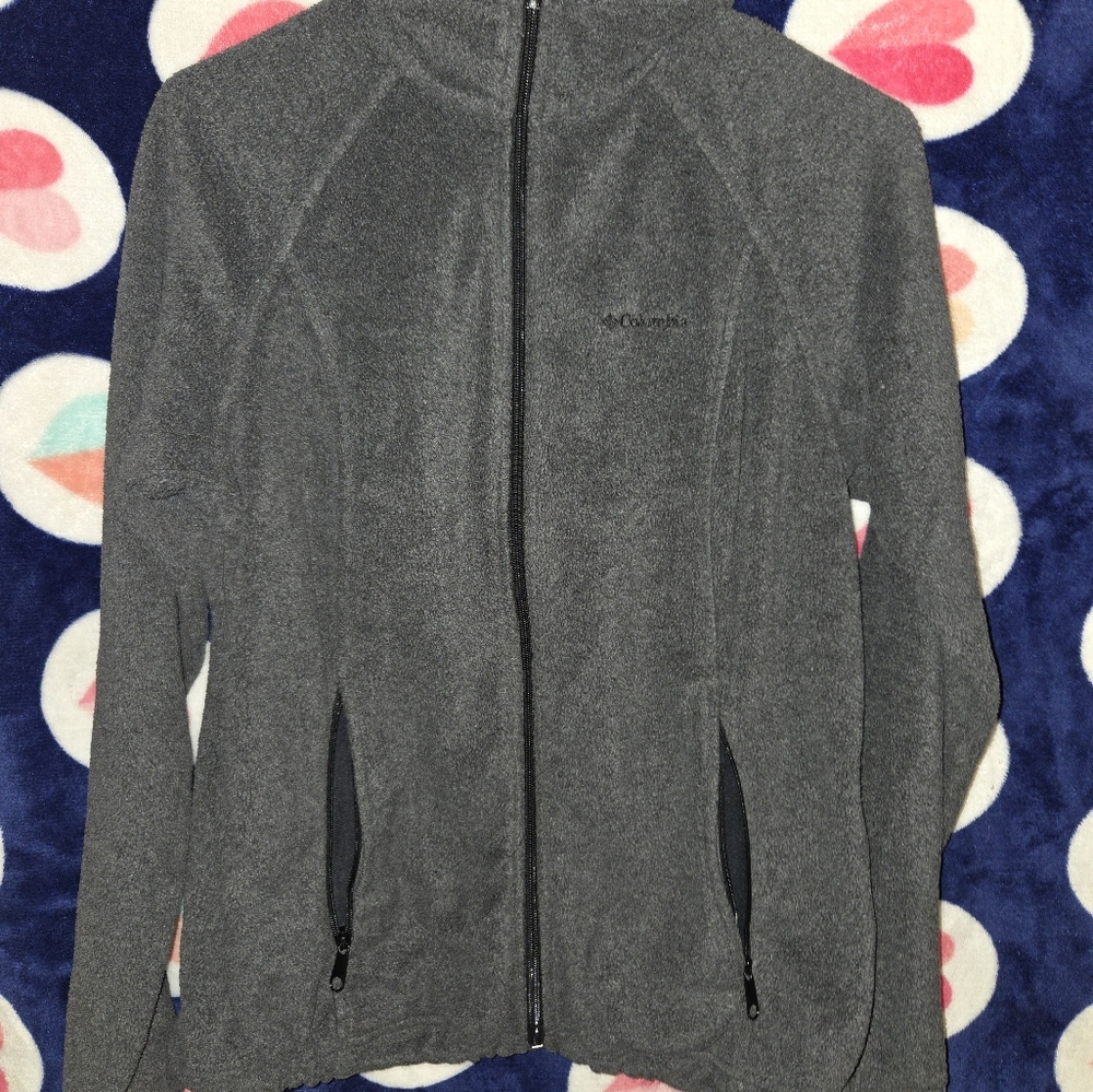 Columbia Full-Zip Gray Fleece Jacket